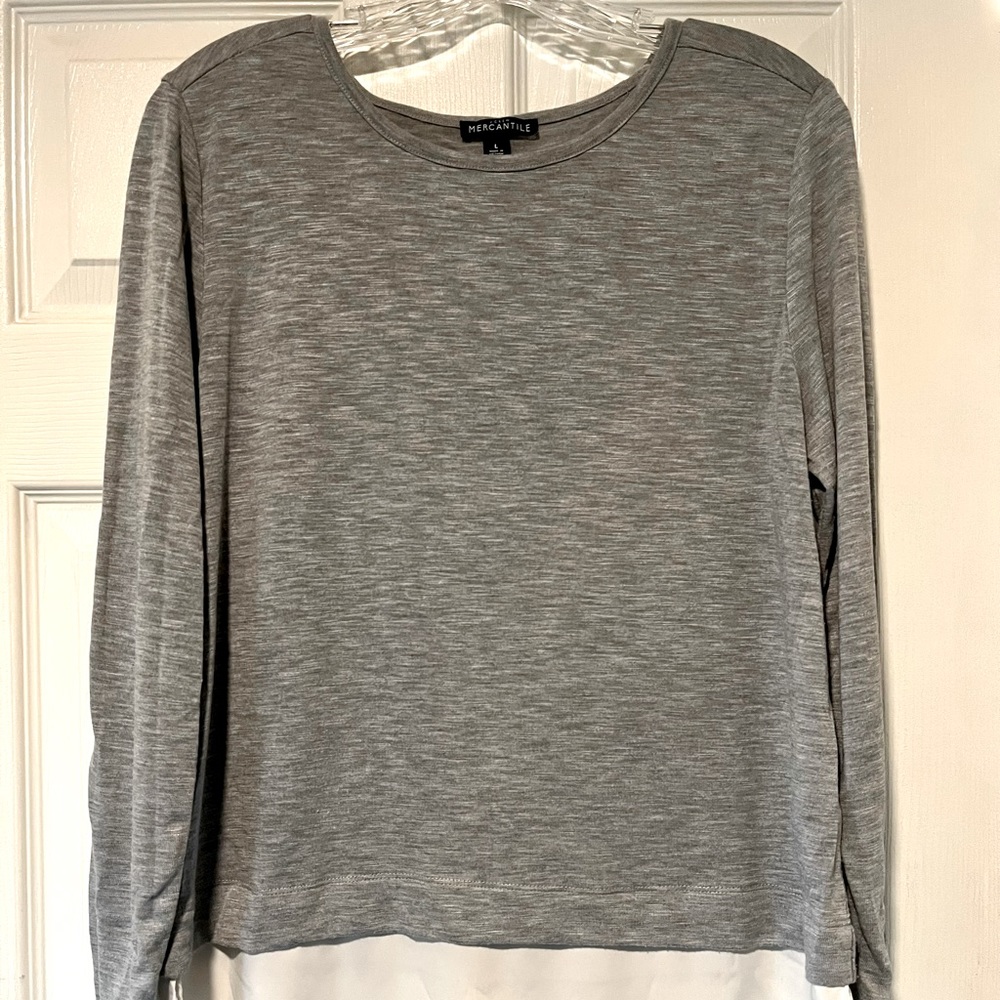 J. Crew mercantile mix media tunic Size L